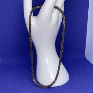 Amazing Italian Wheat Pattern Sterling Silver 15 Inch Choker Necklace Intricate